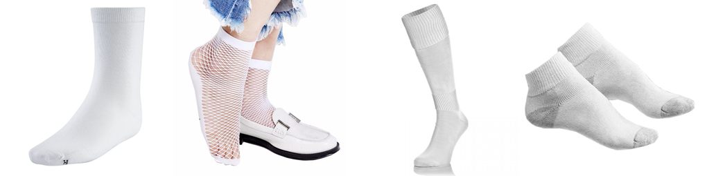 plain white socks